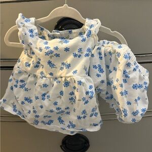 Carter's Blue Floral Baby Outfit